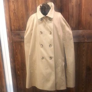 Talbots trench cape coat